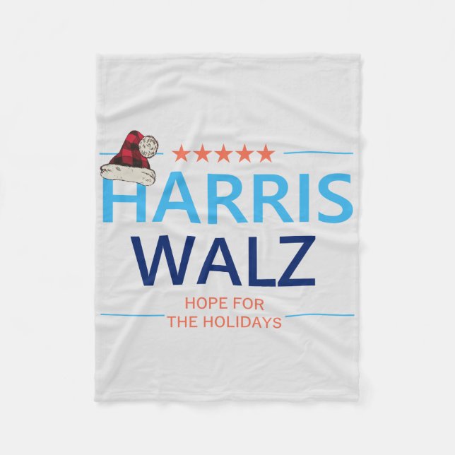 Manta Polar Navidades Harris Walz esperan vacaciones en Kamala (Anverso)