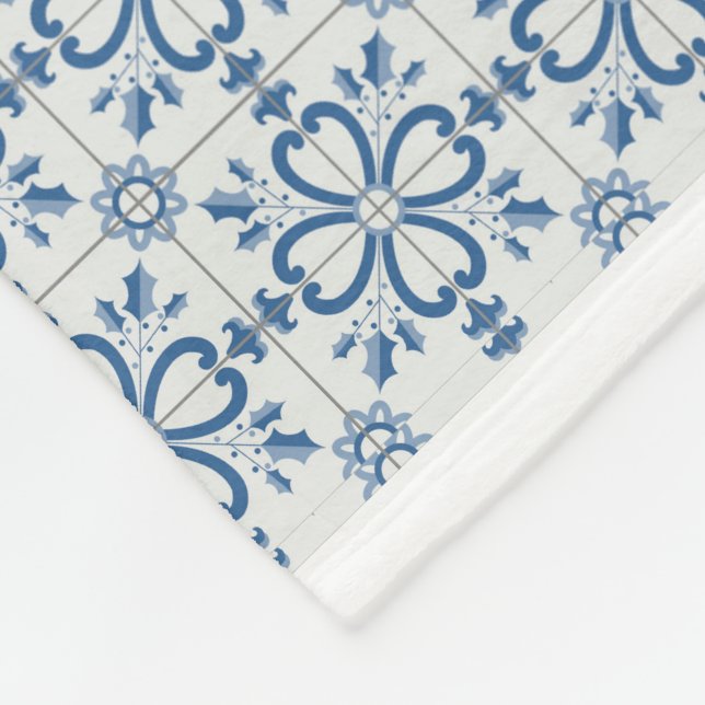 Manta Polar Navidades hojas y pétalos de flores (Esquina)