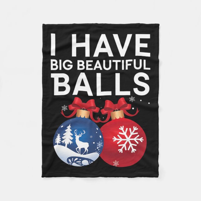 Manta Polar Navidades Hombres con los ojos graciosos que tengo (Anverso)