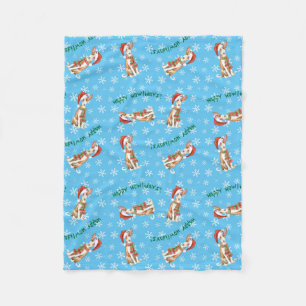 Manta Polar Navidades Ibizan Hound Fleece Blanket