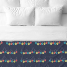 Navidades Iluminan Una Funda Azul Oscuro