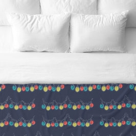 Manta Polar Navidades Iluminan Una Funda Azul Oscuro