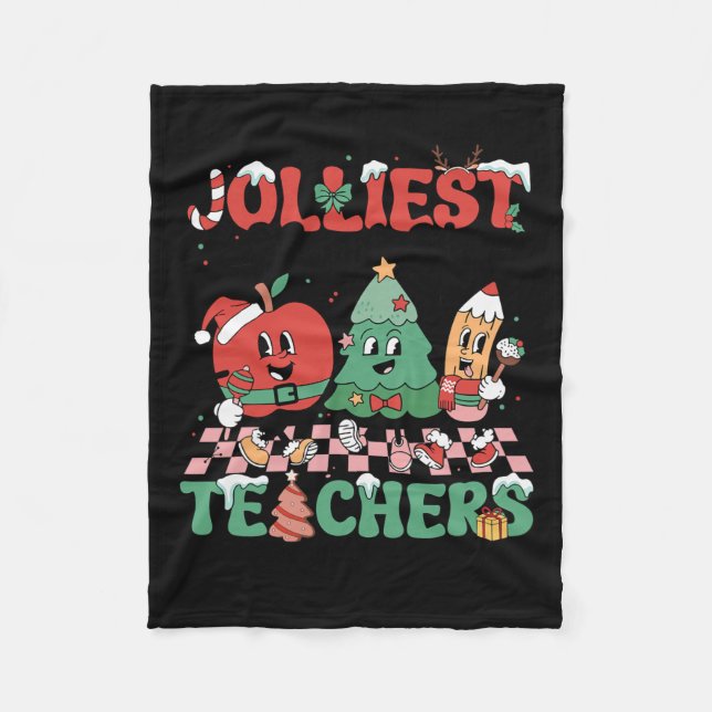 Manta Polar Navidades Jolmost Bunch Of Teachers Cute Groovy X (Anverso)