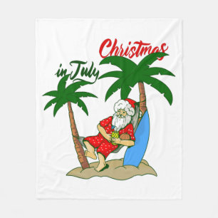 Manta Polar navidades july tropical santa claus