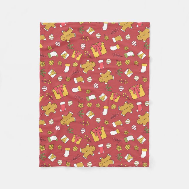 Manta Polar navidades lanzan almohada (Anverso)