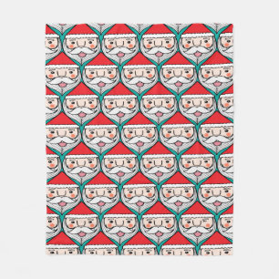 Manta Polar Navidades lindo santa claus sonrisa cara palmadita