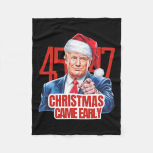 Manta Polar Navidades llegaron temprano y gracioso Donald Trum