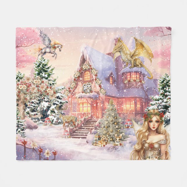 Manta Polar Navidades mágicos y caprichosos (Frente (Horizontal))