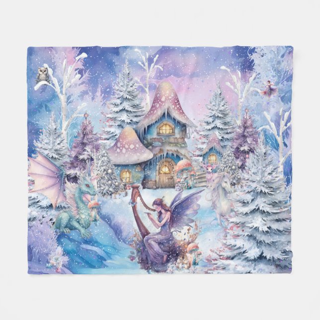 Manta Polar Navidades mágicos y caprichosos (Frente (Horizontal))