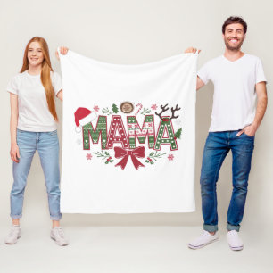 Manta Polar Navidades Mama Coquette Bow Mama Claus Tree Cake