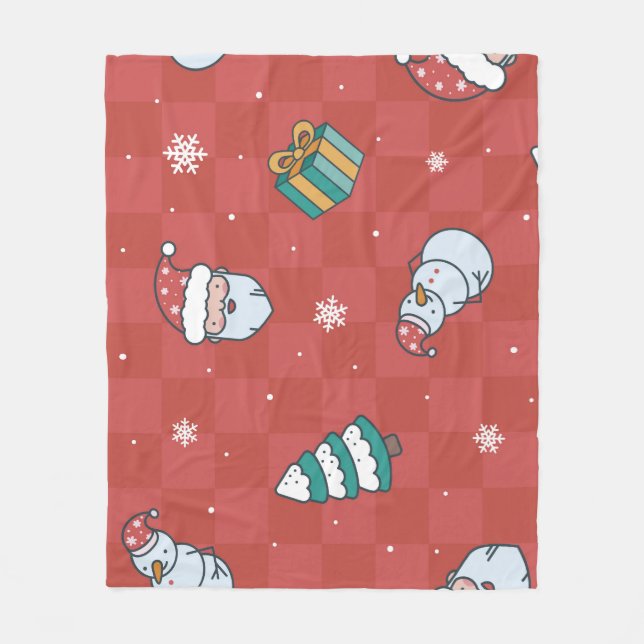 Manta Polar Navidades minimalistas: Diseño sin Marea Roja. (Anverso)