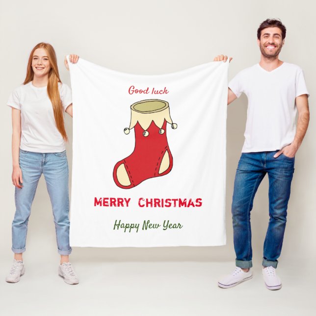 Manta Polar Navidades minimalistas y Año Nuevo Feliz (In situ)