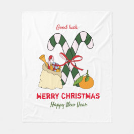 Manta Polar Navidades Minimalistas y feliz Año Nuevo