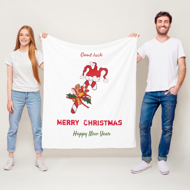 Manta Polar Navidades Minimalistas y feliz Año Nuevo (In situ)