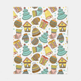 Manta Polar Navidades modernos y singulares patrón festivo