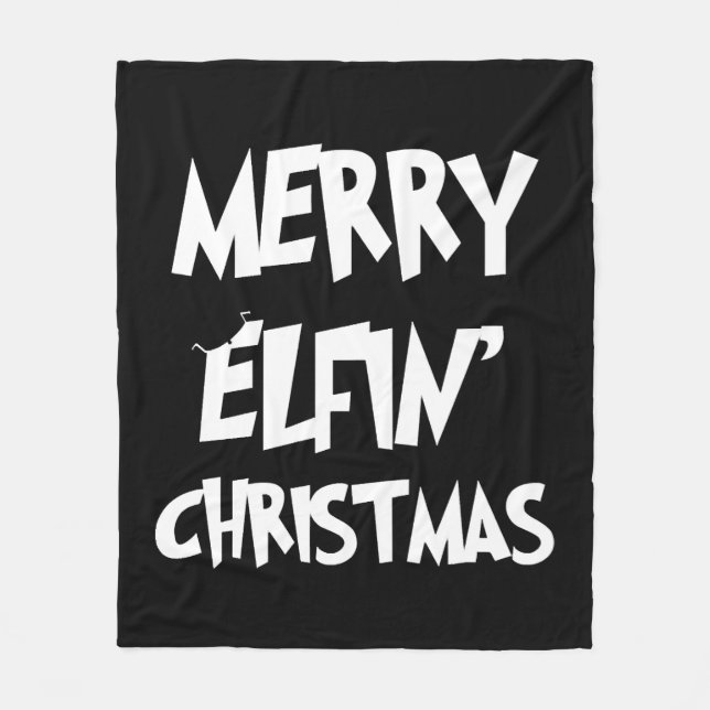 Manta Polar Navidades - Navidades de Merry Elfin (Anverso)