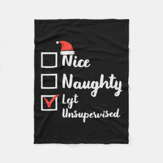 Manta Polar Navidades Nice Naughty Dejaron A Niños De Navidad
