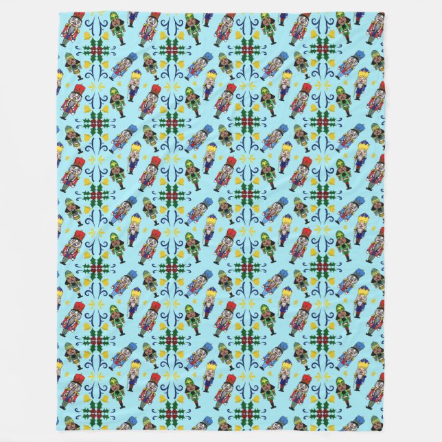 Manta Polar Navidades Nutcrackers Fleece Blanket (Anverso)