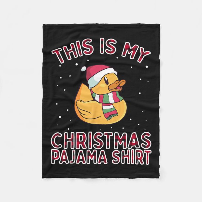 Manta Polar Navidades Pajamas Para El Pato Familiar Este Es Mi (Anverso)