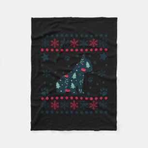 Manta Polar Navidades Patrón de perro Propietario del Bulldog