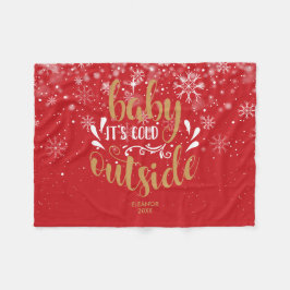 Manta Polar Navidades personalizados beben hace frío afuera