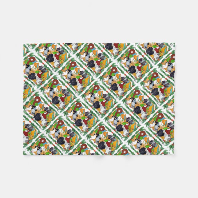 Manta Polar Navidades Pigeons (Frente (Horizontal))