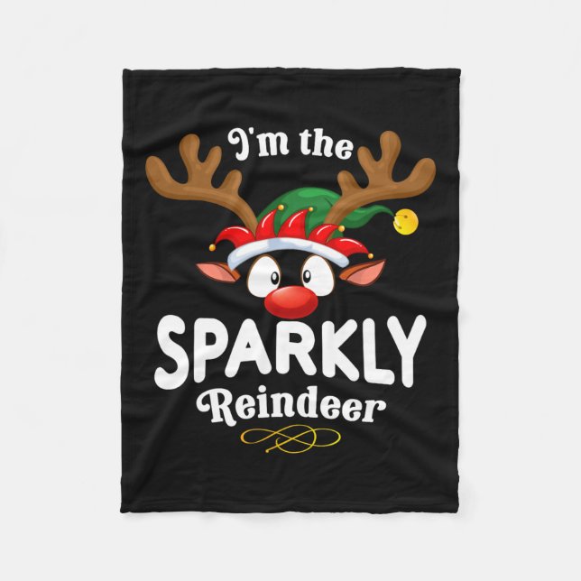 Manta Polar Navidades Pjs Sparkly Xmas Coincidencia de renos (Anverso)