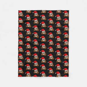 Manta Polar Navidades poop emoji lindo patrón gracioso