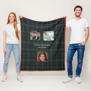 Manta Polar Navidades Red Green Tartan Plaid Abuela Abuela
