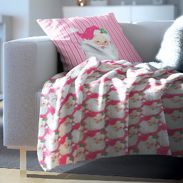 Manta Polar navidades retro de santa rosa caliente