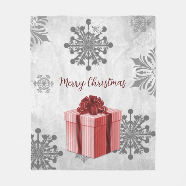 Manta Polar Navidades rojos dan fleece fleece Blanket (Anverso)