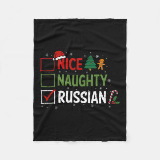 Manta Polar Navidades rusos traviesos Pajamas Santa Claus