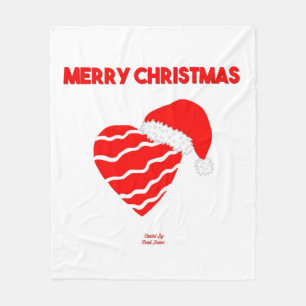 Manta Polar Navidades Santa Heart Media Fleece Blanket