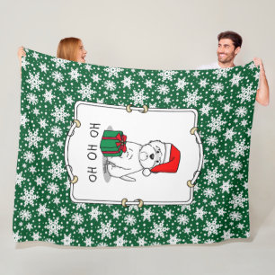 Manta Polar Navidades Santa West Highland White Terrier Westie