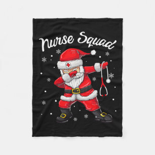 Manta Polar Navidades Scrub Tops Women Dabbing Santa Scrubs Nu