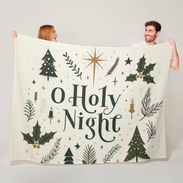 Manta Polar Navidades Sencillos De Noche Santa (In situ)