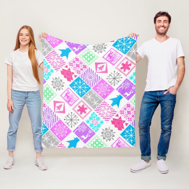 Manta Polar Navidades sin foco elementos de copo de nieve geom (In situ)