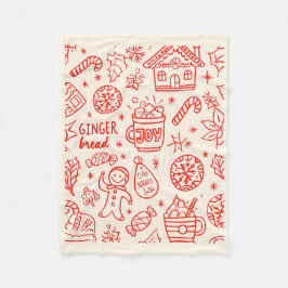 Manta Polar Navidades singulares de la mano roja y dramática d