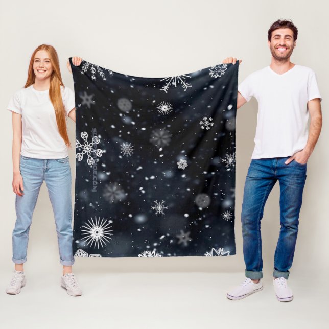 Manta Polar Navidades SlipperyJoe cayendo varios tamaños de fo (In situ)