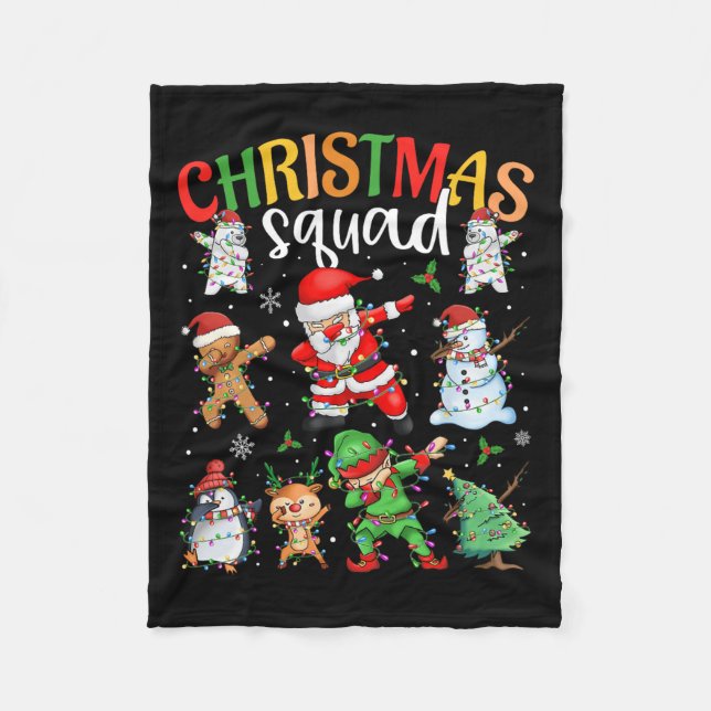 Manta Polar Navidades Squad Santa Dabbing Elf (Anverso)