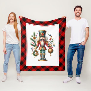 Manta Polar Navidades Tema Nutcracker Tartan