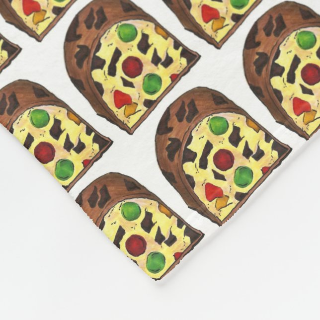 Manta Polar Navidades Torta de frutas trozos de fruta Navidad  (Esquina)