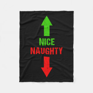 Manta Polar Navidades traviesos Y bonitos Naughty Santa Adult