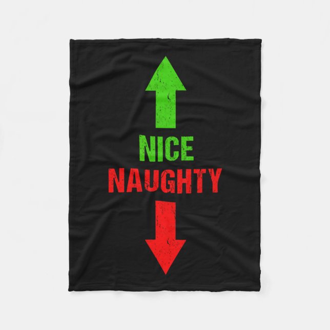 Manta Polar Navidades traviesos Y bonitos Naughty Santa Adult  (Anverso)