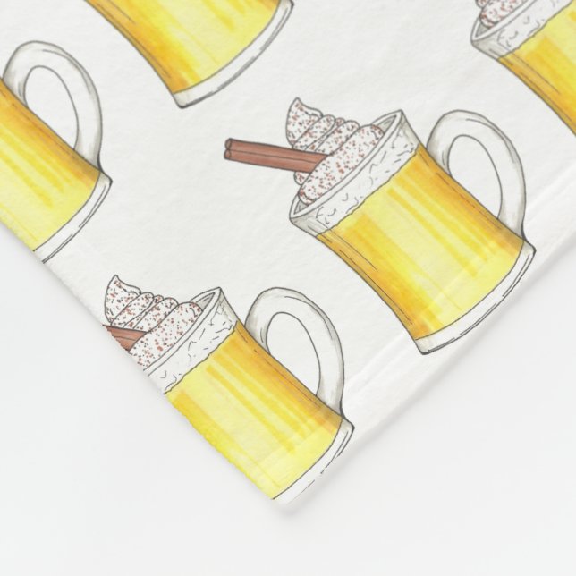 Manta Polar Navidades vacacionan bebidas de invierno de huevo  (Esquina)