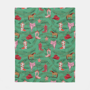 Manta Polar Navidades Vaqueras Yehaw Fleece Blanc