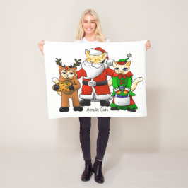 Manta Polar Navidades Vestir Cats familiares