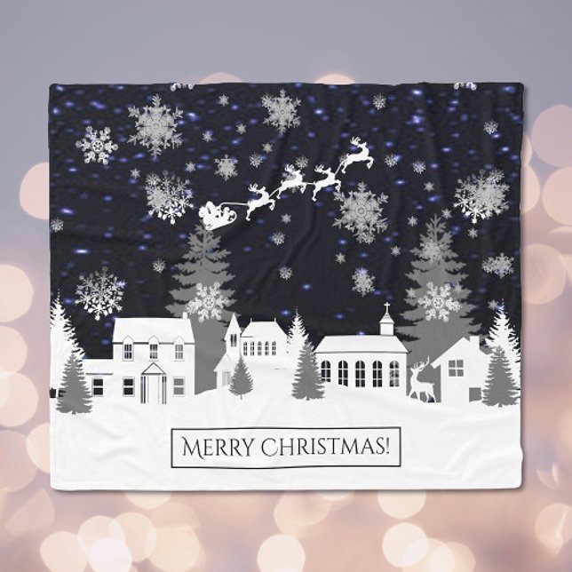 Manta Polar Navidades Village Fleece Blanket (Christmas Village Fleece Blanket)