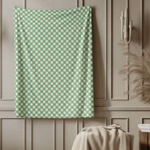 Manta Polar Navidades Vintage Tradicional Green Tartan Plaid