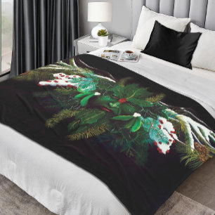 Manta Polar Navidades Winter Green Man